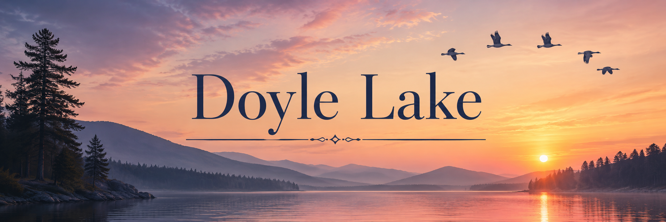 Doyle Lake at sunset